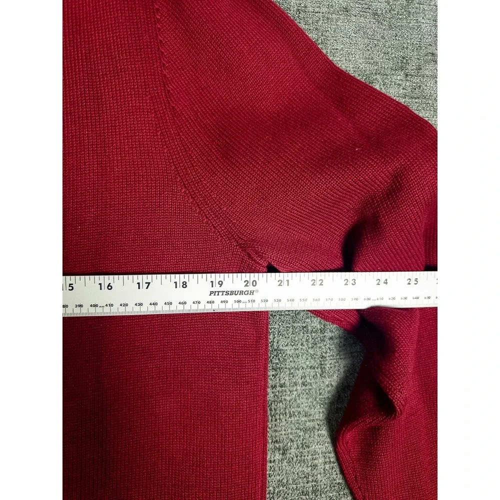 J. Crew Knit Crewneck Sweater Mens L Burgundy Red 100% Cotton Classic Preppy NWT